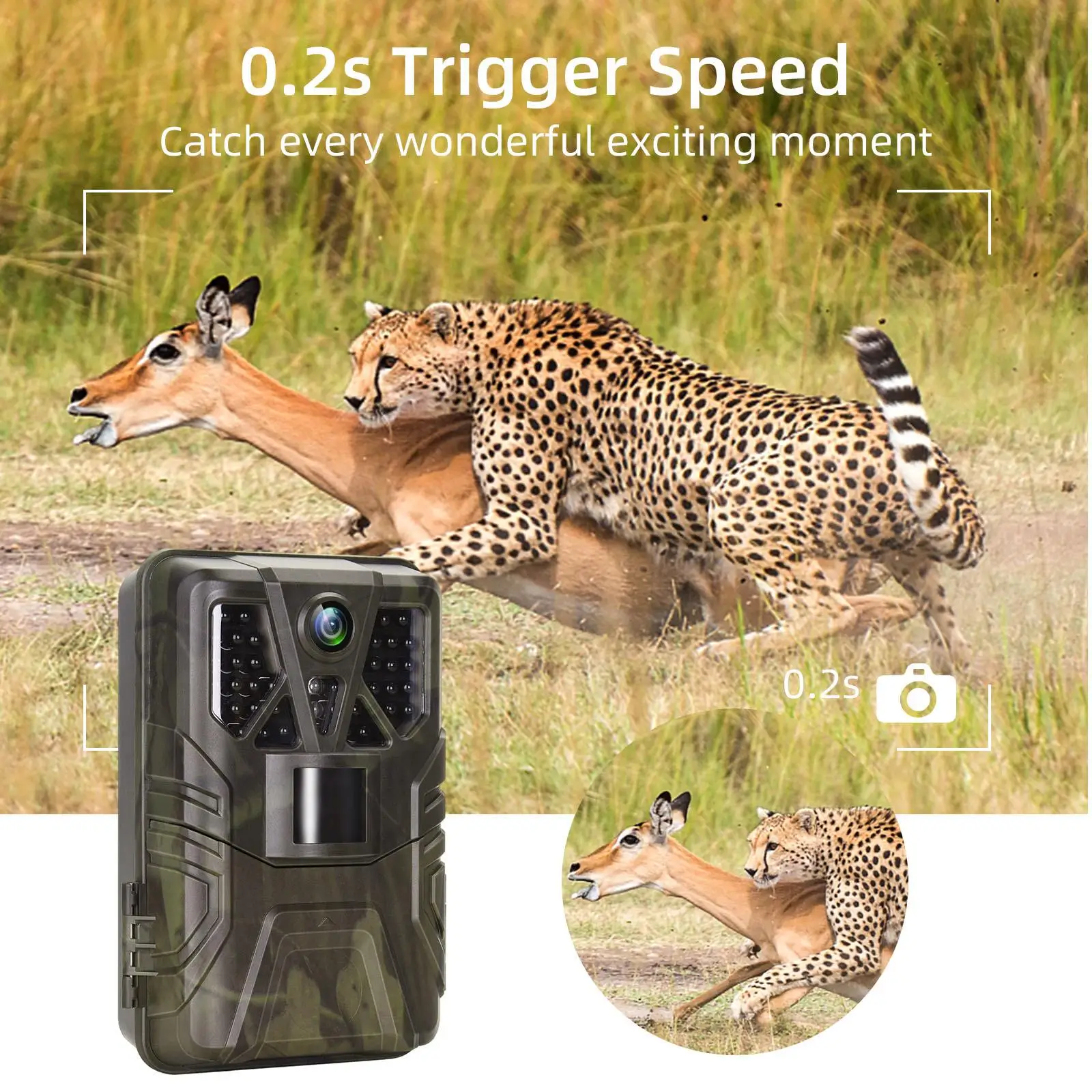 1080P 20MP Trail Game Camera PIR cam Hunting Camera VISION Waterproof 65ft 32GB for Wildlife Camping Deer Shooting Crop
1080P 20MP Trail Game Camera PIR cam Hunting Camera VISION Waterproof 65ft 32GB for Wildlife Camping Deer Shooting Crop