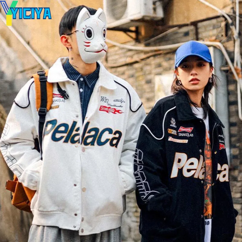 YICIYA Women's Jacket Spring Motorcycle Hiphop White Letter Mbroidery Jacket Y2k Vintage Lapel Bomber Coat Women Fashion 2022
YICIYA Women's Jacket Spring Motorcycle Hiphop White Letter Mbroidery Jacket Y2k Vintage Lapel Bomber Coat Women Fashion 2022