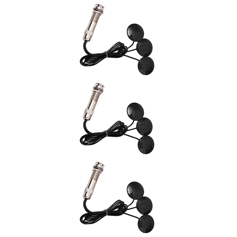 3X гитарный пикап пьезоконтактный микрофон пикап 3 преобразователь система пикапа для акустического разъема 6,35 мм (черный)
3X гитарный пикап пьезоконтактный микрофон пикап 3 преобразователь система пикапа для акустического разъема 6,35 мм (черный)