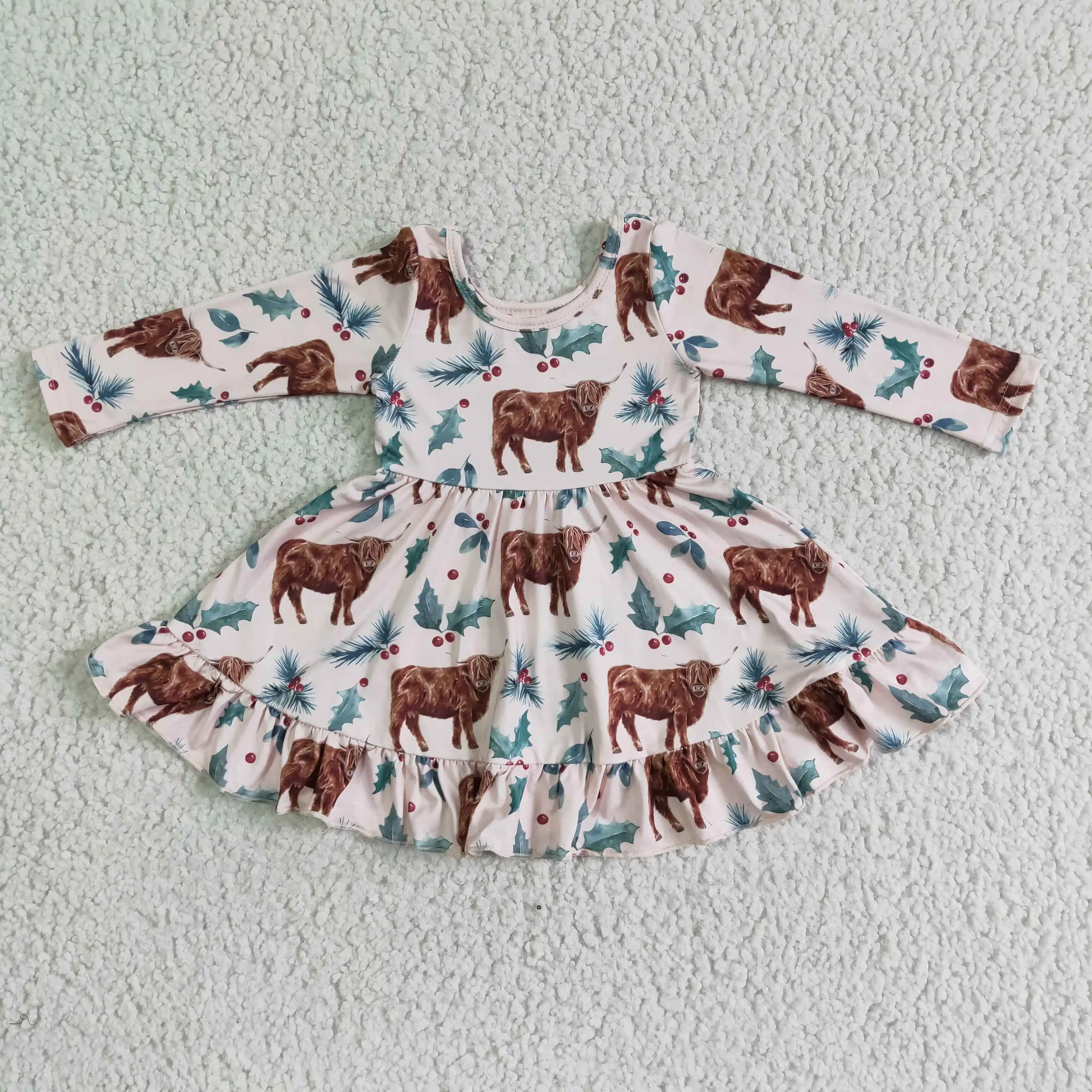RTS Baby Girls Cow Leaves Dress Long Sleeves Toddler children Clothing Kids Boutique wholesale skirt hot sale style
RTS Baby Girls Cow Leaves Dress Long Sleeves Toddler children Clothing Kids Boutique wholesale skirt hot sale style