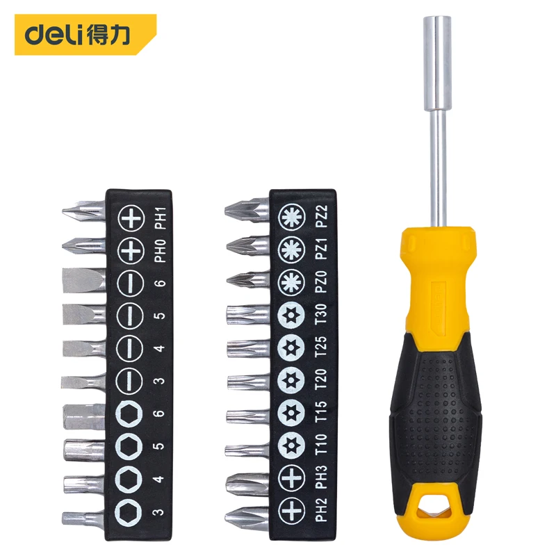 Deli 21Pcs High Precision Screwdriver Set Multifunction Electrician Repair Hand Tools Magnetic Slotted/Phillips Screw Driver Set
Deli 21Pcs High Precision Screwdriver Set Multifunction Electrician Repair Hand Tools Magnetic Slotted/Phillips Screw Driver Set