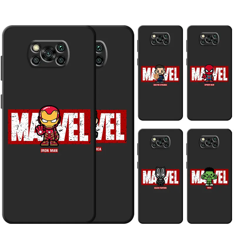 Marvel black panther Spiderman phone Case For Xiaomi Poco X3 Pro X4 NFC M3 M4 Pro F1 F3 X3 GT Redmi Note 11 11E Pro 11S Cover
Marvel black panther Spiderman phone Case For Xiaomi Poco X3 Pro X4 NFC M3 M4 Pro F1 F3 X3 GT Redmi Note 11 11E Pro 11S Cover