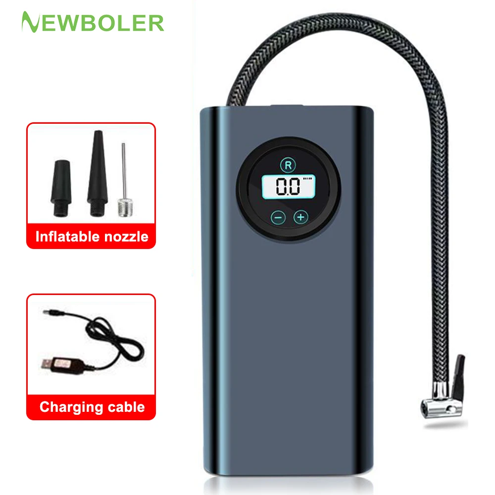 NEWBOLER Rechargeable Air Pump Tire Inflator Portable Compressor Air pump Handheld wireless charging digital display
NEWBOLER Rechargeable Air Pump Tire Inflator Portable Compressor Air pump Handheld wireless charging digital display
