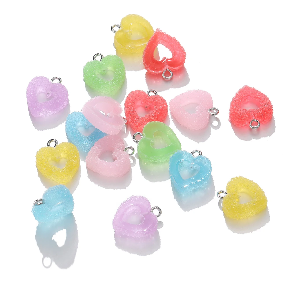 10pcs/lot Colorful Soft Candy Heart Shape Charms Cute Kawaii Resin Pendant Charms for Earring Bracelets Jewelry Making Bulk
10pcs/lot Colorful Soft Candy Heart Shape Charms Cute Kawaii Resin Pendant Charms for Earring Bracelets Jewelry Making Bulk