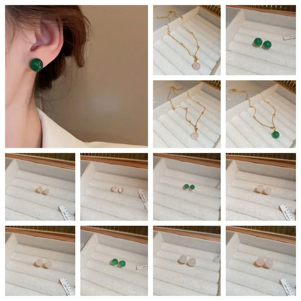 Geometric Jade Earrings Imitation Jade Anti-allergy Exquisite Jewelry Accessories Circles Electroplating Korean Style Necklace
Geometric Jade Earrings Imitation Jade Anti-allergy Exquisite Jewelry Accessories Circles Electroplating Korean Style Necklace