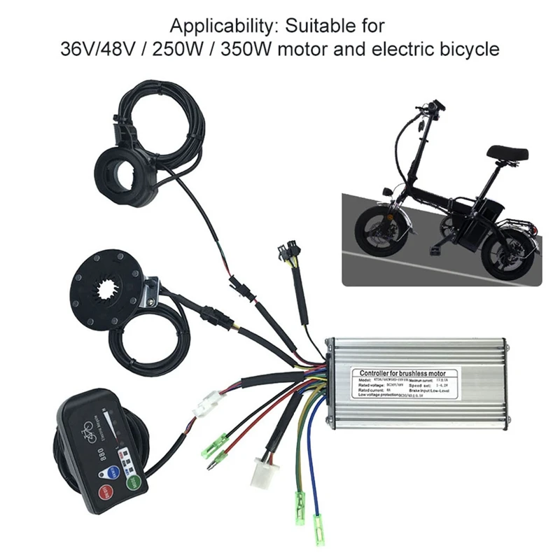 E-Bike Controller+LED880 Display Sensor Thumb Throttle Electric Bicycle Controller KT 36V/48V 250W 15A SM Kit Parts
E-Bike Controller+LED880 Display Sensor Thumb Throttle Electric Bicycle Controller KT 36V/48V 250W 15A SM Kit Parts