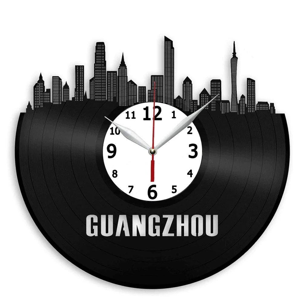 Guangzhou Skyline Vinyl Wall Art Clock 12 Inch - Home Room Decor Idea - Wall Art - Handmade Gift for Friend 
Guangzhou Skyline Vinyl Wall Art Clock 12 Inch - Home Room Decor Idea - Wall Art - Handmade Gift for Friend