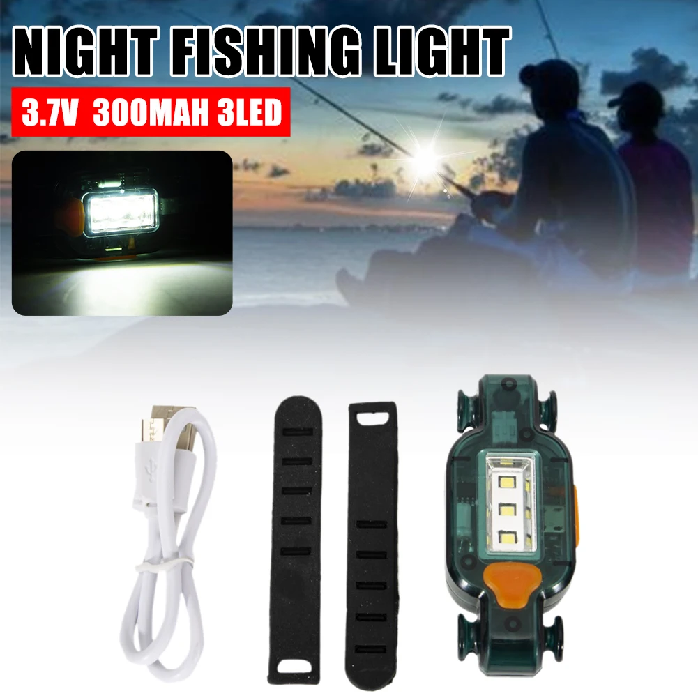New Night Fishing Induction Light Bait Lamp 3LED USB Rechargeable Intelligent Sensor Strap on Rod Waterproof Fishing Accessories
New Night Fishing Induction Light Bait Lamp 3LED USB Rechargeable Intelligent Sensor Strap on Rod Waterproof Fishing Accessories