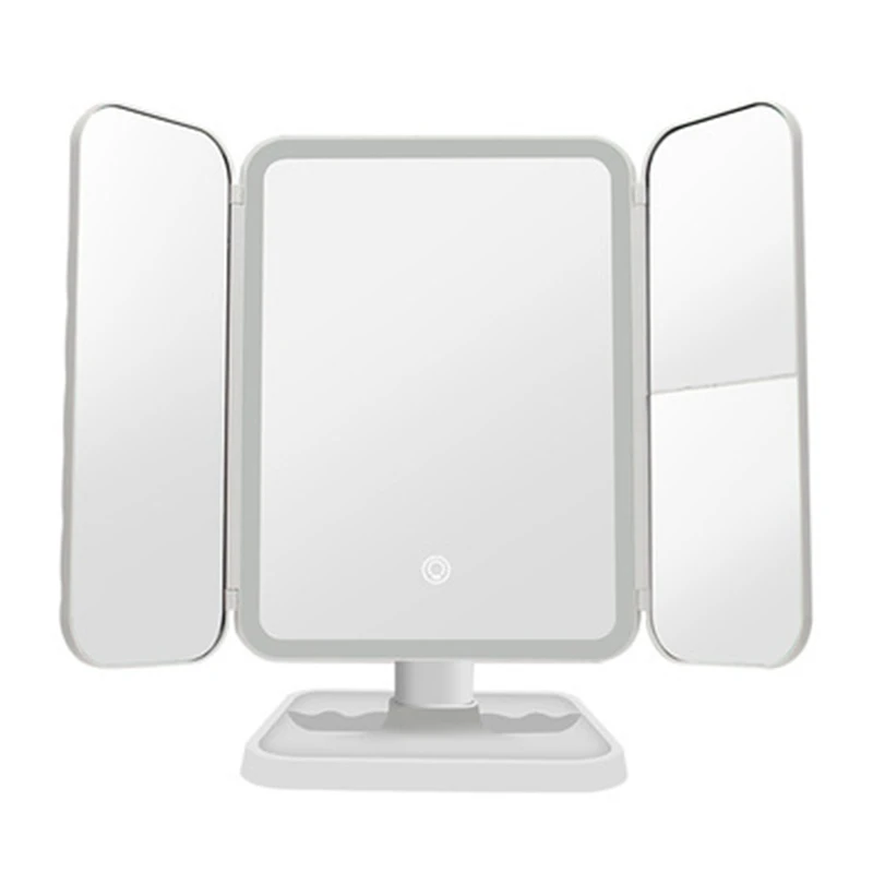 LED Light Makeup Mirror 2/3X Magnifying Cosmetic 3 Folding Vanity Mirrors 180 Rotation Touch Dimmer Table Mirrors
LED Light Makeup Mirror 2/3X Magnifying Cosmetic 3 Folding Vanity Mirrors 180 Rotation Touch Dimmer Table Mirrors