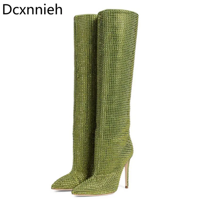 Autumn Winter New Shiny Rhinestone Knee High Boots Woman Pointed Toe Long Boots For Women Thin High Heels Party Shoes Woman 2022
Autumn Winter New Shiny Rhinestone Knee High Boots Woman Pointed Toe Long Boots For Women Thin High Heels Party Shoes Woman 2022