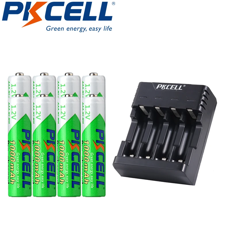 8Pcs PKCELL aaa 1.2V 1000mAh low self discharging AAA Rechargeable batteries NI-MH and Battery charger for NIMH AA AAA Battery
8Pcs PKCELL aaa 1.2V 1000mAh low self discharging AAA Rechargeable batteries NI-MH and Battery charger for NIMH AA AAA Battery