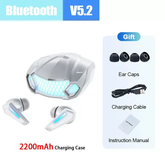 New TWS Gaming Earphones Wireless Bluetooth 5.2 Headphones Waterproof Sport Headsets Noise Reduction Earbuds with Mic
New TWS Gaming Earphones Wireless Bluetooth 5.2 Headphones Waterproof Sport Headsets Noise Reduction Earbuds with Mic