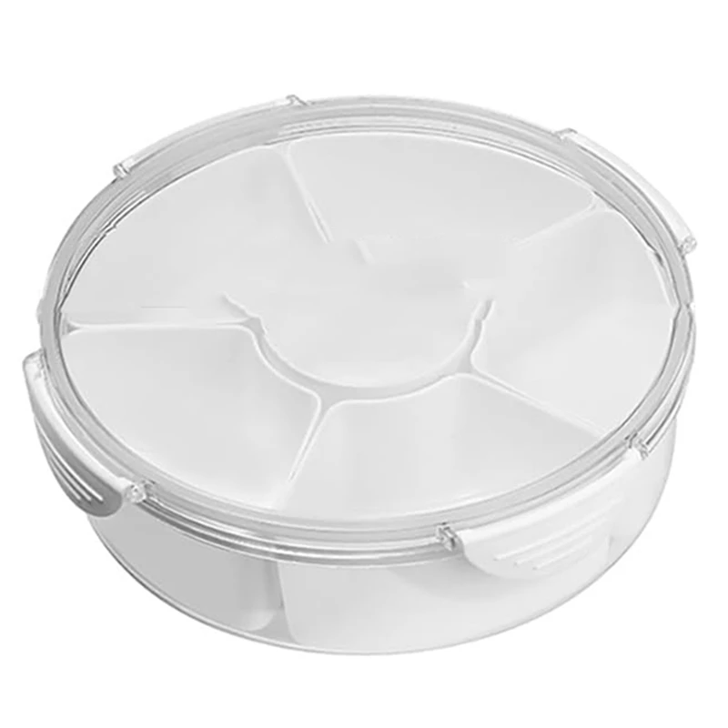 Veggie Tray With Lid - Divided Snackle Box Container With 6 Compartments For Fruit Tray 
Veggie Tray With Lid - Divided Snackle Box Container With 6 Compartments For Fruit Tray