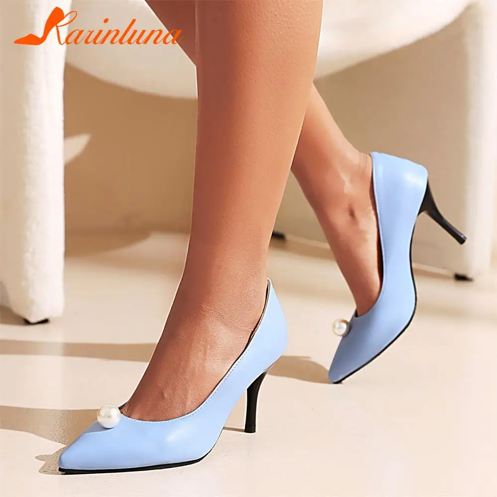 2022 Women Pumps Thin High Heels Pointed Toe slip-on Pearl Female Pumps Spring Autumn OL Wedding Party Elegant Dress Pump Shoes
2022 Women Pumps Thin High Heels Pointed Toe slip-on Pearl Female Pumps Spring Autumn OL Wedding Party Elegant Dress Pump Shoes