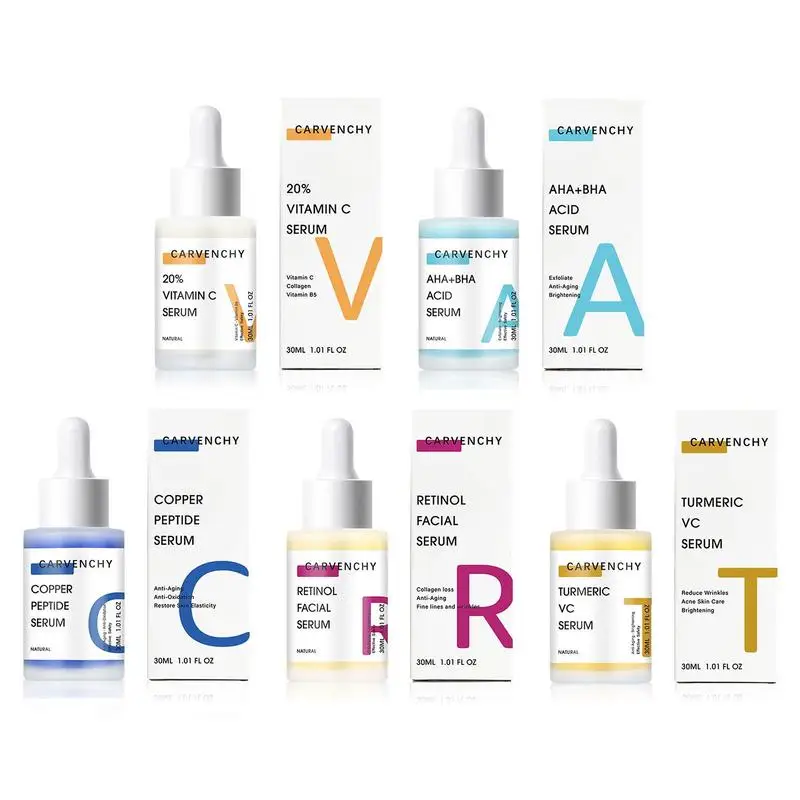 Эссенция для лица с витамином C, сыворотка для лица AHA, медная Пептидная сыворотка, эссенция ретинола, сыворотка с куркумой VC, Антивозрастная эссенция для лица против морщин