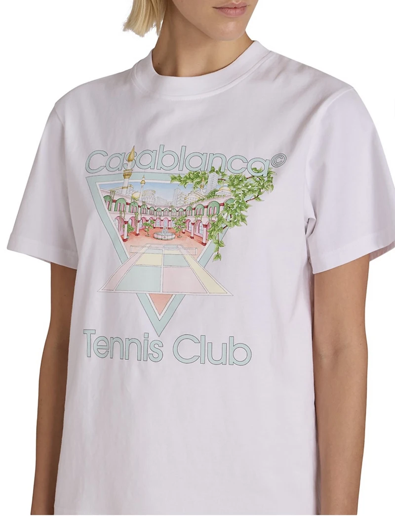 Real Terry Casablanca Couples T Shirts Casablanca Fashion Printed Men 23SS New Tennis Club Letter Crew Neck T Shirts
Real Terry Casablanca Couples T Shirts Casablanca Fashion Printed Men 23SS New Tennis Club Letter Crew Neck T Shirts