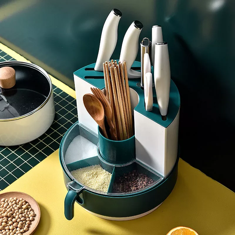 Multi-Layer Rotating Rack Knife Holder Seasoning Jar Container Storage Rack Chopstick Holder Kitchen Organizer Home Accessories
Multi-Layer Rotating Rack Knife Holder Seasoning Jar Container Storage Rack Chopstick Holder Kitchen Organizer Home Accessories