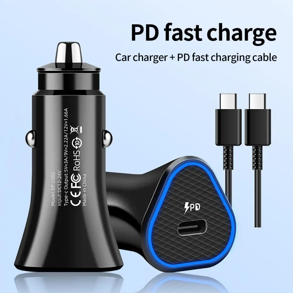 Compact Fast Charger Stable Output Small Volume Car Charger Socket 25W PD Fast Car Charger
Compact Fast Charger Stable Output Small Volume Car Charger Socket 25W PD Fast Car Charger