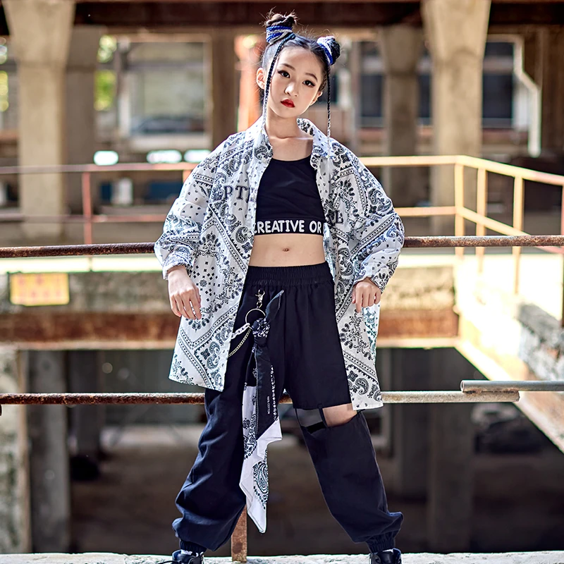 2022 New Ballroom Hip Hop Dance Costumes For Kids Loose Shirts Cargo Pants Streetwear Jazz Modern Dance Rave Clothing DN11694
2022 New Ballroom Hip Hop Dance Costumes For Kids Loose Shirts Cargo Pants Streetwear Jazz Modern Dance Rave Clothing DN11694