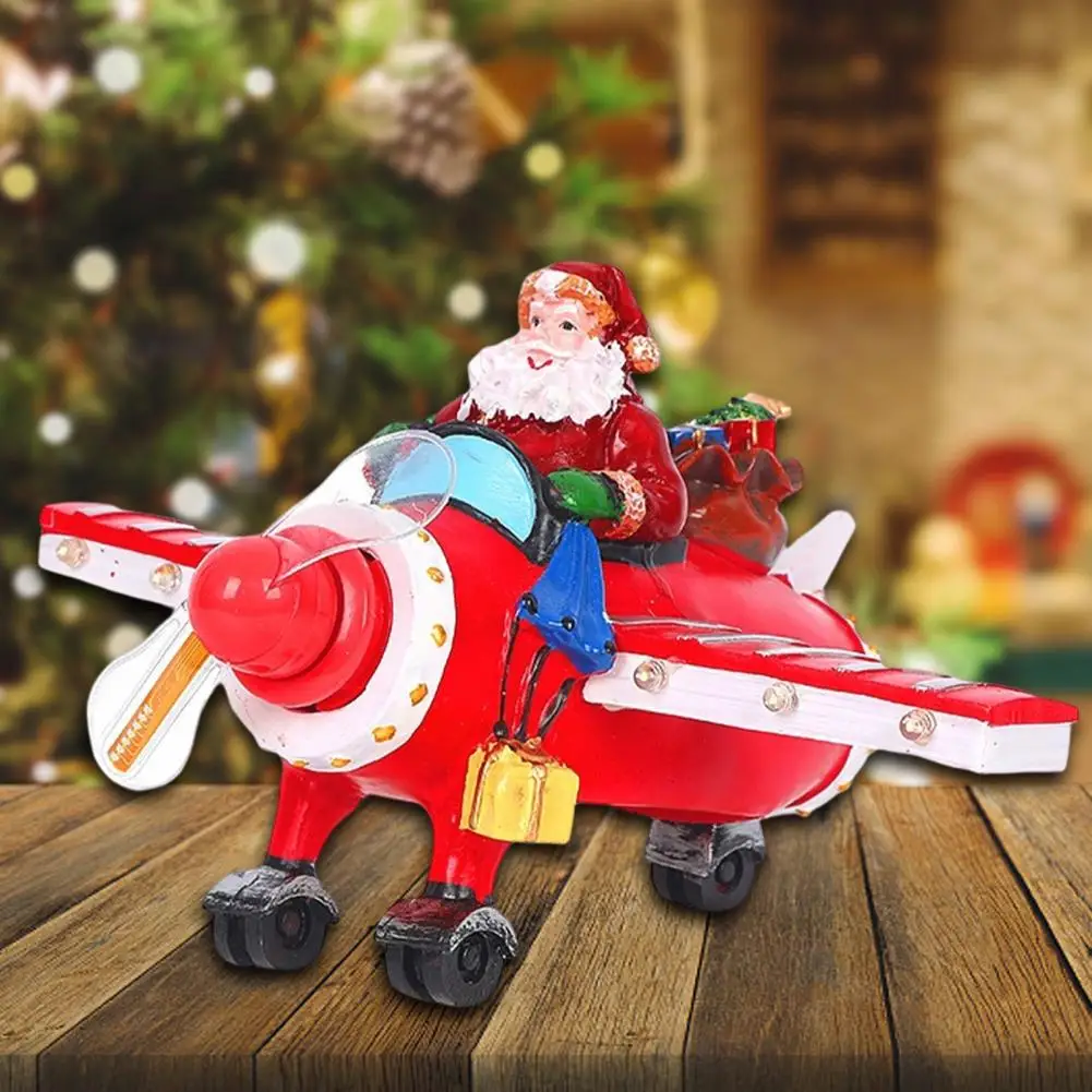 Santa Claus Decoration Model Cute Resin Craft Desktop Ornament Miniature LED Santa Claus Cartoon Aircraft Decor Christmas Gift
Santa Claus Decoration Model Cute Resin Craft Desktop Ornament Miniature LED Santa Claus Cartoon Aircraft Decor Christmas Gift