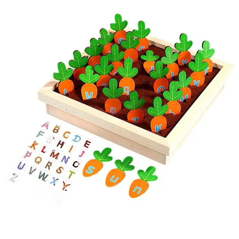 Montessori Carrot Harvest Toy Game For Kid Wooden Educational Shape Sorting Matching Puzzle Toys For Toddlers 1--6-Year-Old Kids
Montessori Carrot Harvest Toy Game For Kid Wooden Educational Shape Sorting Matching Puzzle Toys For Toddlers 1--6-Year-Old Kids