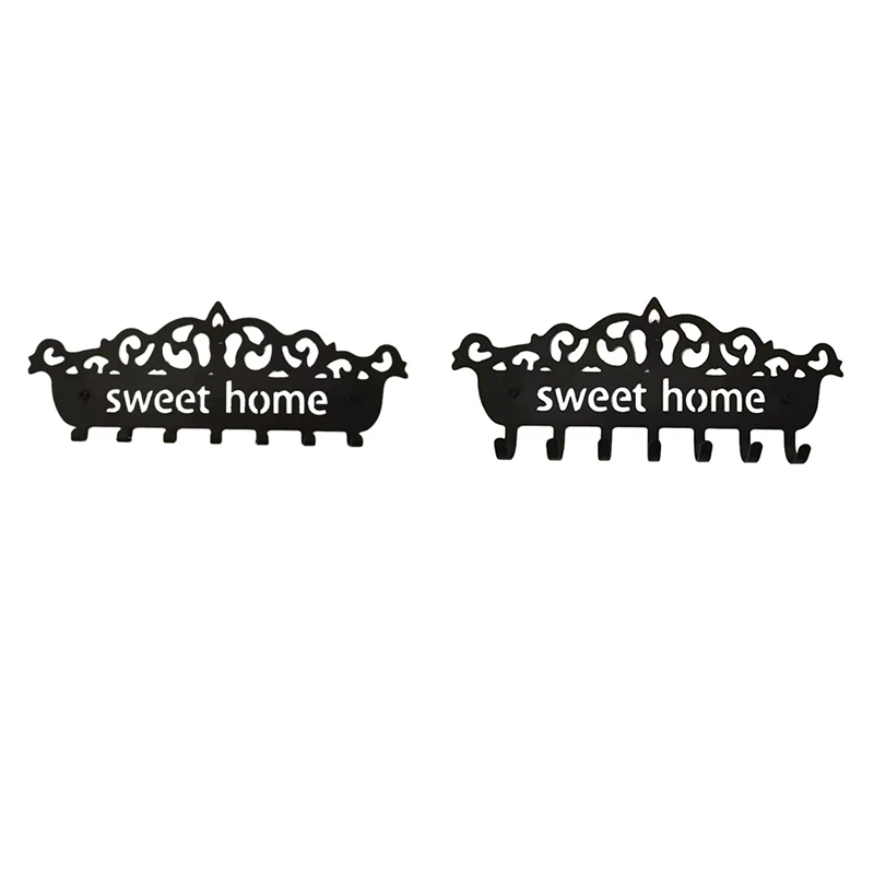 Key Holder Coat Hook For Wall Mount Sweet Home Decorative 7 Hook Rack Metal Hanger Front Door Kitchen Bathroom
Key Holder Coat Hook For Wall Mount Sweet Home Decorative 7 Hook Rack Metal Hanger Front Door Kitchen Bathroom