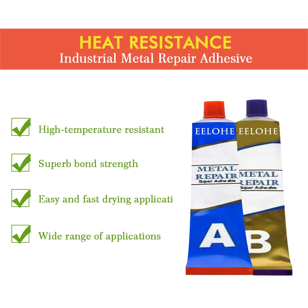 High Strength Casting Adhesive Universal 2pcs Industrial Repair Agent Durable A B Metal Repair Glue Car Accessories
High Strength Casting Adhesive Universal 2pcs Industrial Repair Agent Durable A B Metal Repair Glue Car Accessories