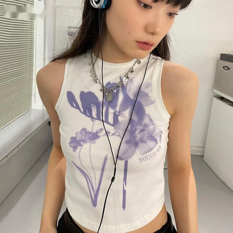 2022 Y2k Aesthetics Tank Tops Women Grunge Fairycore Print Crop Tops Korean Fashion Kawaii T Shirt Harajuku Girl Cute Streetwear
2022 Y2k Aesthetics Tank Tops Women Grunge Fairycore Print Crop Tops Korean Fashion Kawaii T Shirt Harajuku Girl Cute Streetwear