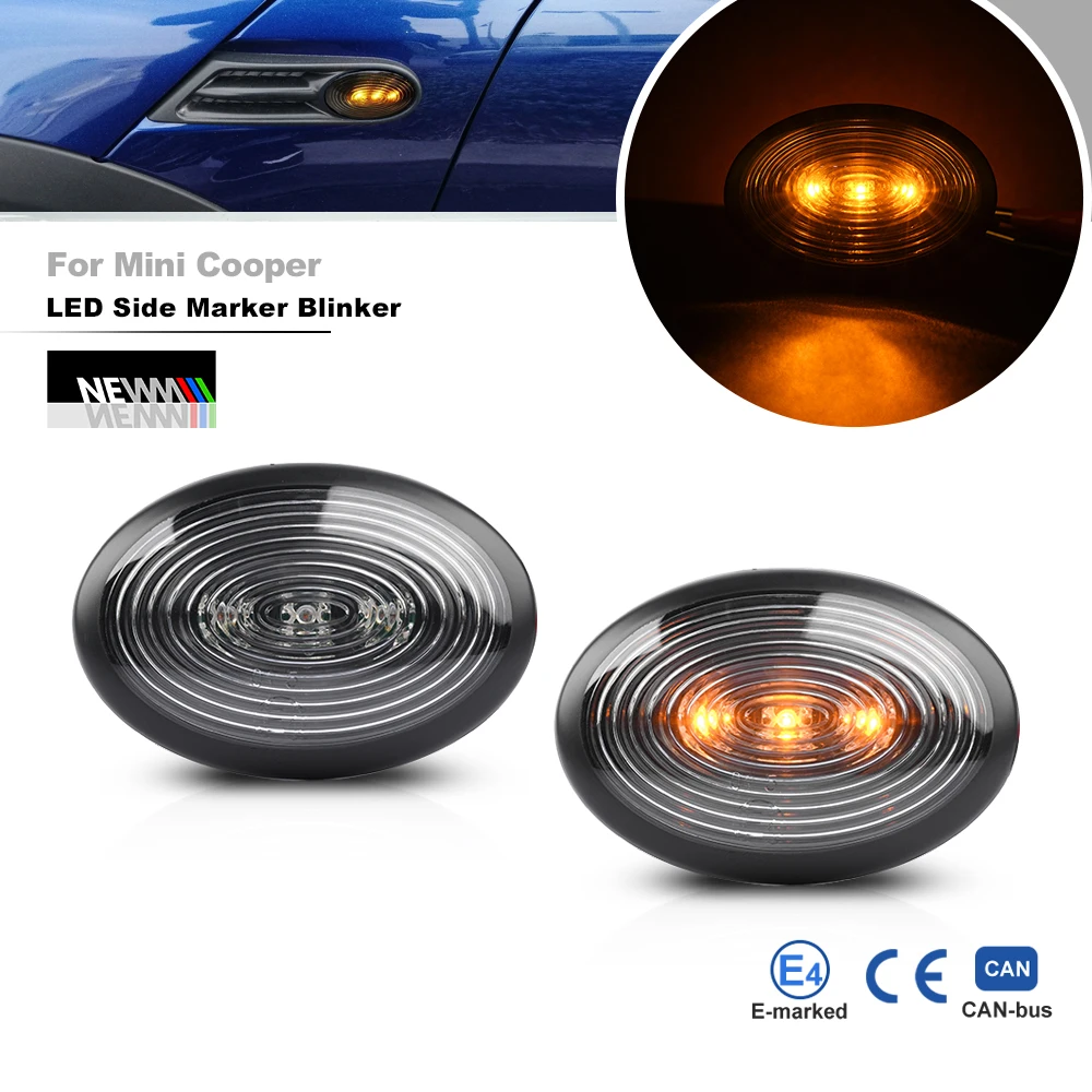 2x LED Side Marker Lights For BMW Mini Cooper R56 LED Side Turn Signal Lamp Car Turning Light For Mini R56 smoked Amber
2x LED Side Marker Lights For BMW Mini Cooper R56 LED Side Turn Signal Lamp Car Turning Light For Mini R56 smoked Amber