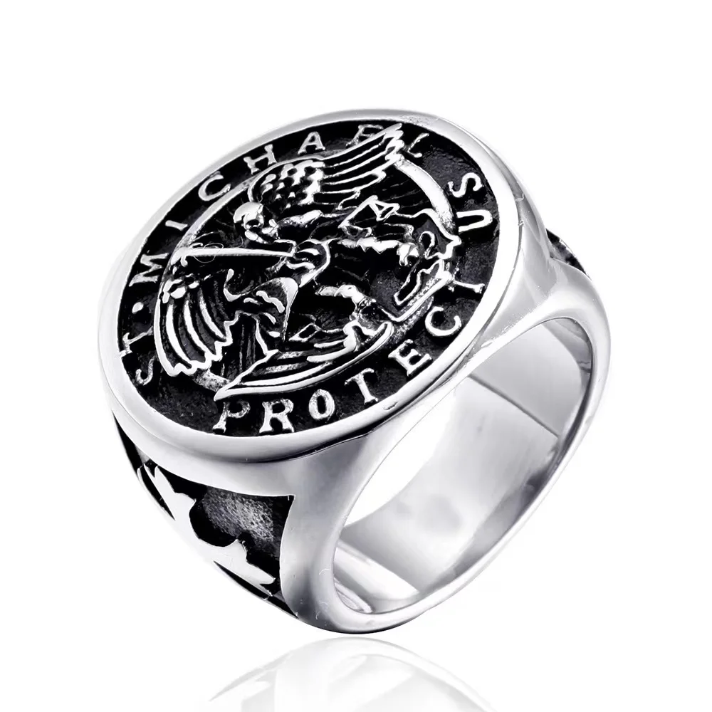 Magic runeFashion Personality Cross Jihad Angel Ring Amulet Jewelry bague femme acier inoxydable bagueHomme anillos para hombre
Magic runeFashion Personality Cross Jihad Angel Ring Amulet Jewelry bague femme acier inoxydable bagueHomme anillos para hombre