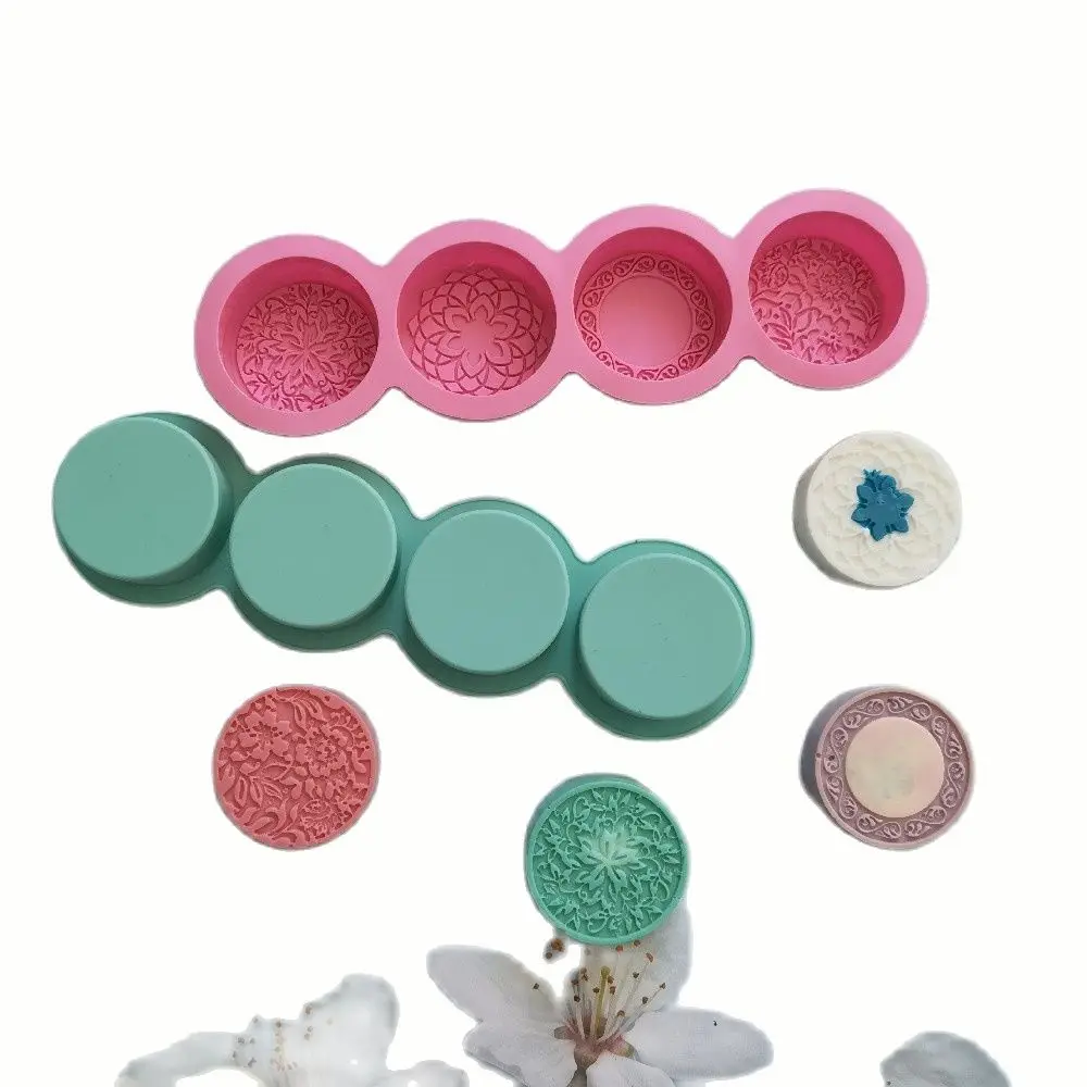 Handmade Silicone Soap Molds 4 Flower Types Bar Making Mould Tools Handmade DIY Circular Shape Soaps Resin Craft Mooncake Mould
Handmade Silicone Soap Molds 4 Flower Types Bar Making Mould Tools Handmade DIY Circular Shape Soaps Resin Craft Mooncake Mould