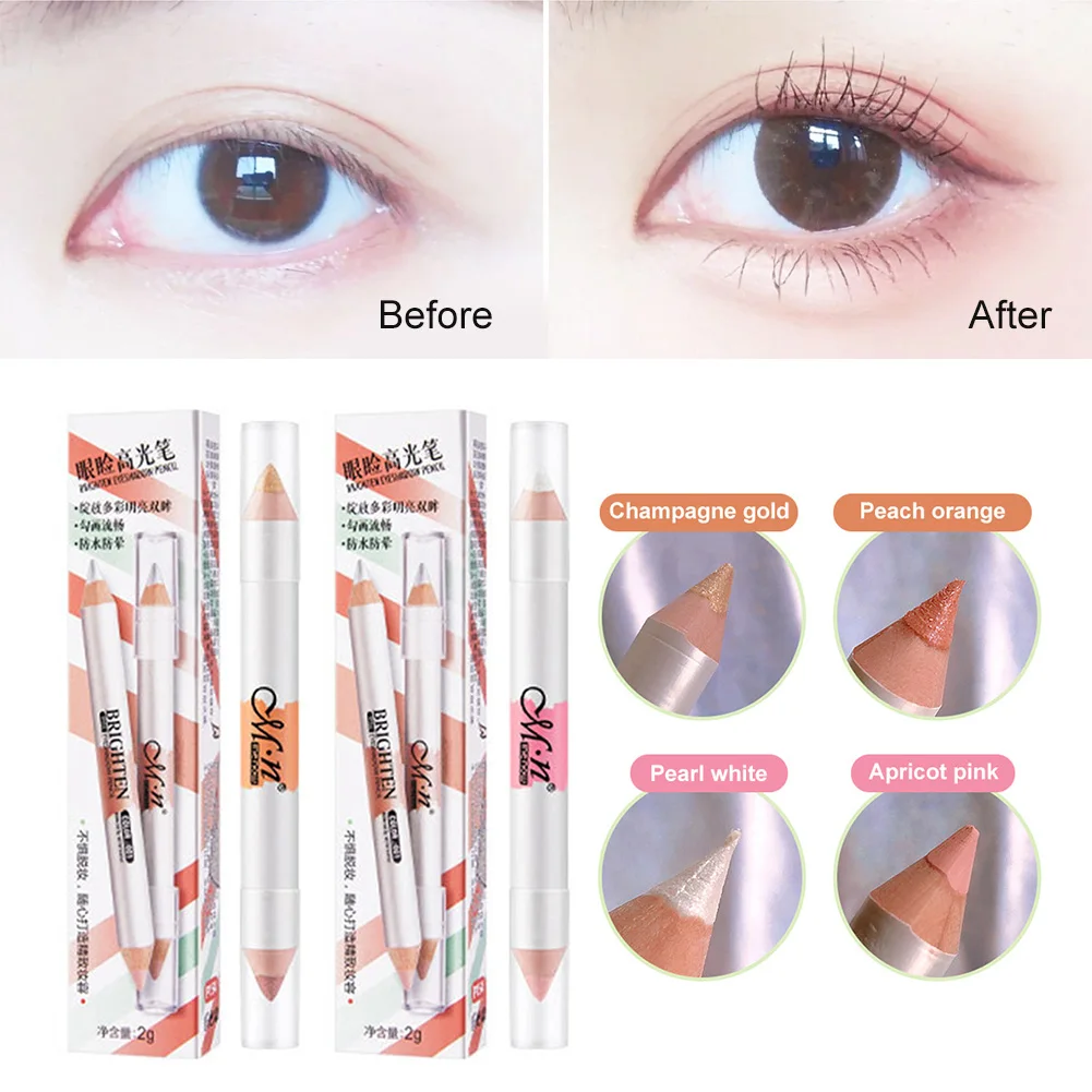 Double-Headed Highlighter Eyeshadow Pencil Waterproof Lasting Glitter Eye Shadow Eyeliner Pen Eye Makeup
Double-Headed Highlighter Eyeshadow Pencil Waterproof Lasting Glitter Eye Shadow Eyeliner Pen Eye Makeup