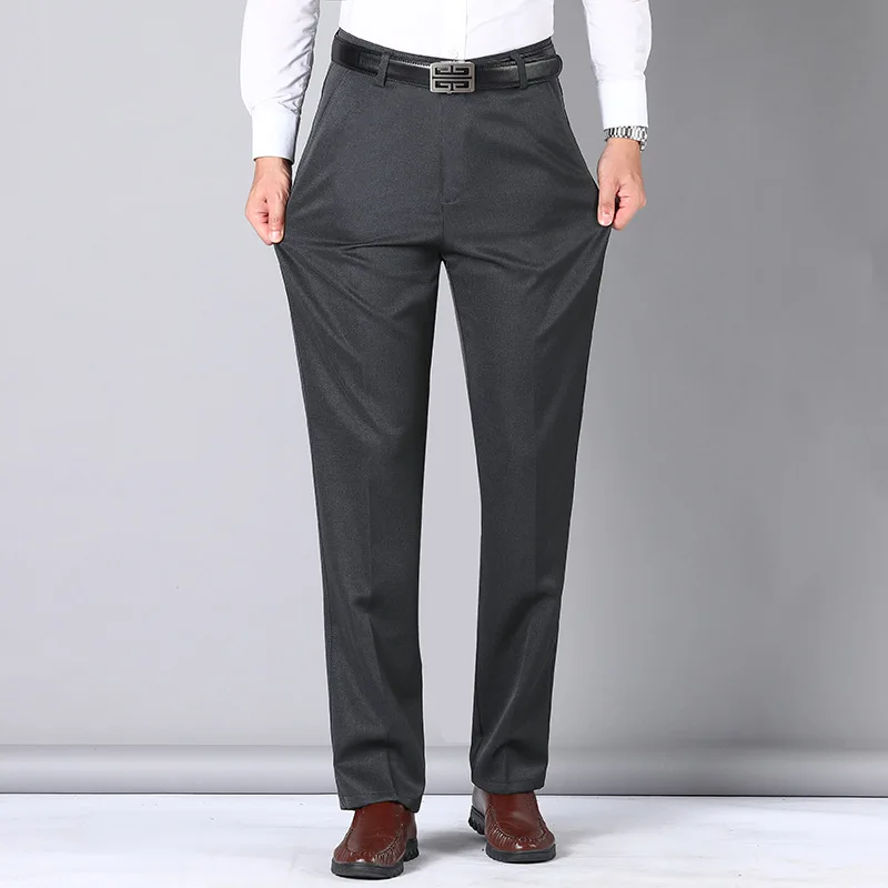 Fall/winter Fleece Middle-aged and Old-aged Pants Thick Suit Trousers Men's Loose Straight Trousers Casual Pants Straight
Fall/winter Fleece Middle-aged and Old-aged Pants Thick Suit Trousers Men's Loose Straight Trousers Casual Pants Straight