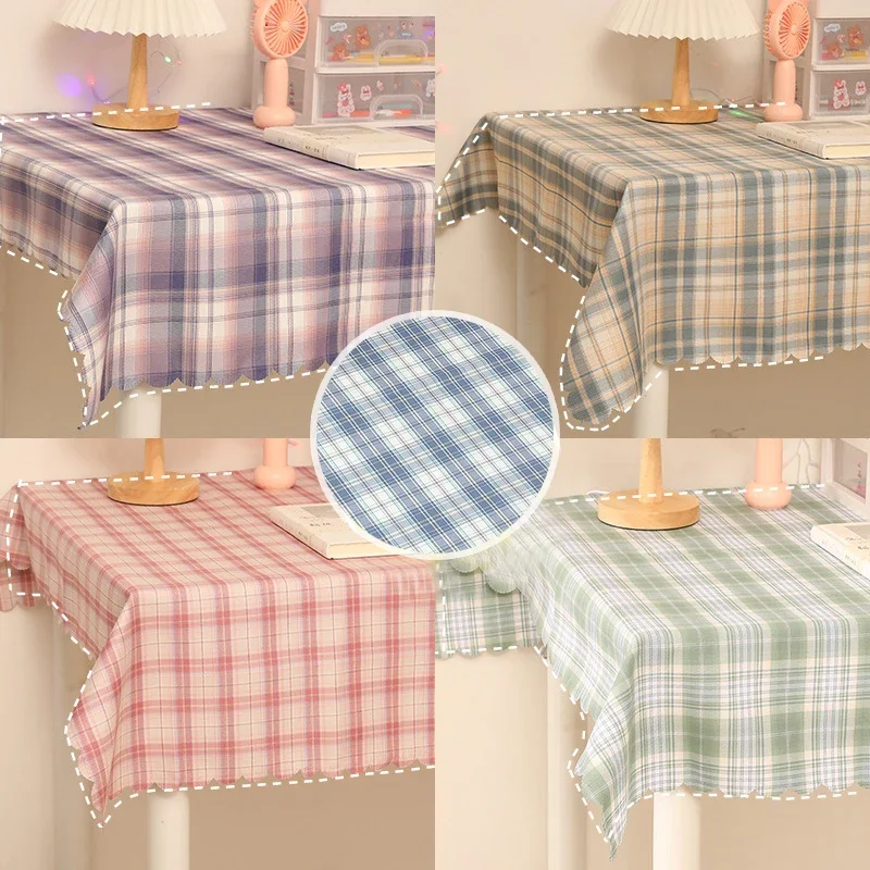 

Plaid obrus koreańska, modna osłona biurka Outdoor Camping koc piknikowy trwałe osłona na stół elegancki wystrój pokoju