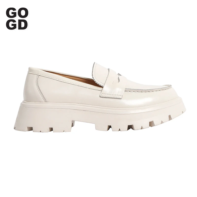 GOGD Brand Genuine Leather Women Shoes British Style Loafers 2022 Spring White Platform Shoes Fashion High Thick Heels Sneakers
GOGD Brand Genuine Leather Women Shoes British Style Loafers 2022 Spring White Platform Shoes Fashion High Thick Heels Sneakers