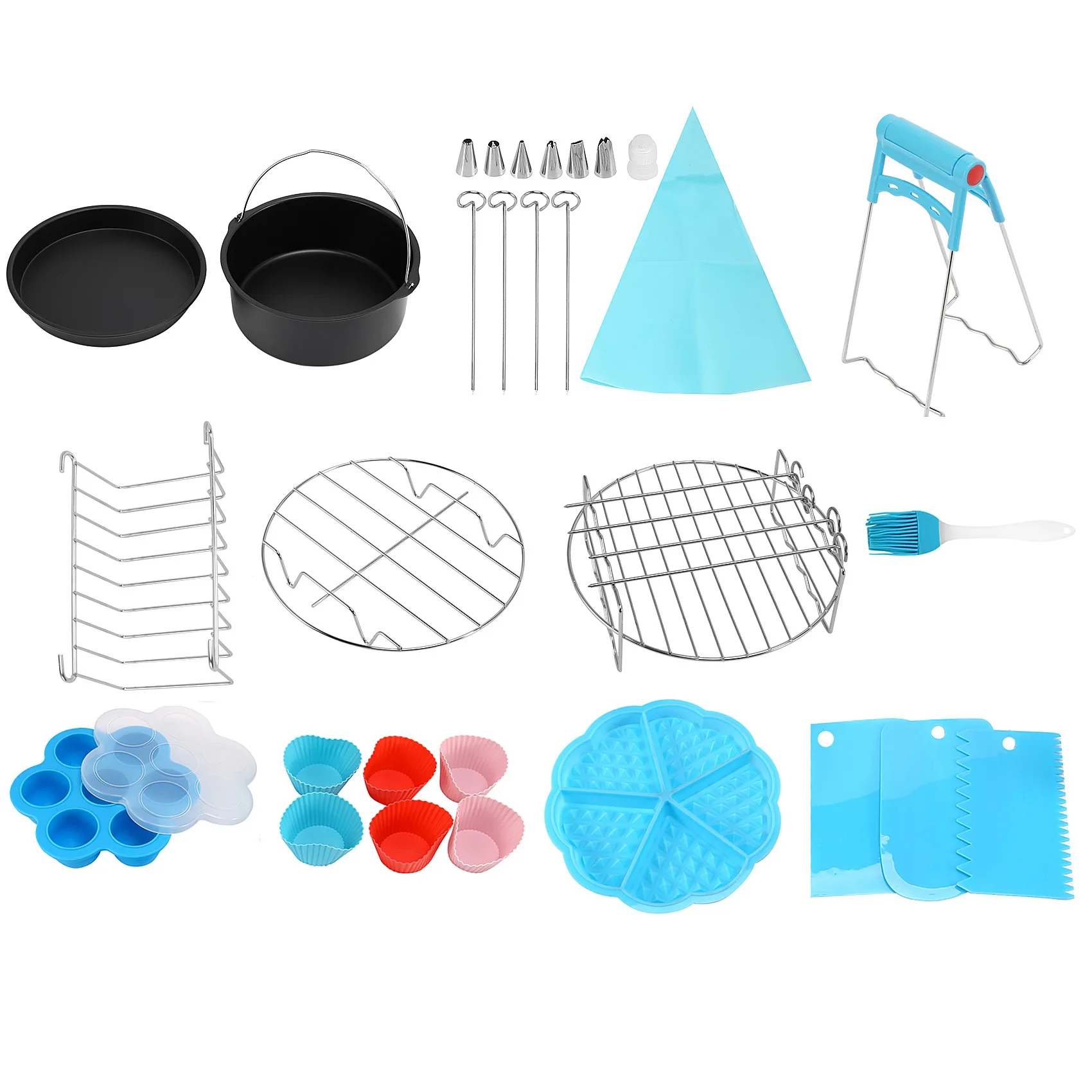 8 Inch Air Fryer Accessories for Gowise Phillips Cozyna and Secura Fit All Airfryer 3.7 4.2 5.3 5.8QT
8 Inch Air Fryer Accessories for Gowise Phillips Cozyna and Secura Fit All Airfryer 3.7 4.2 5.3 5.8QT