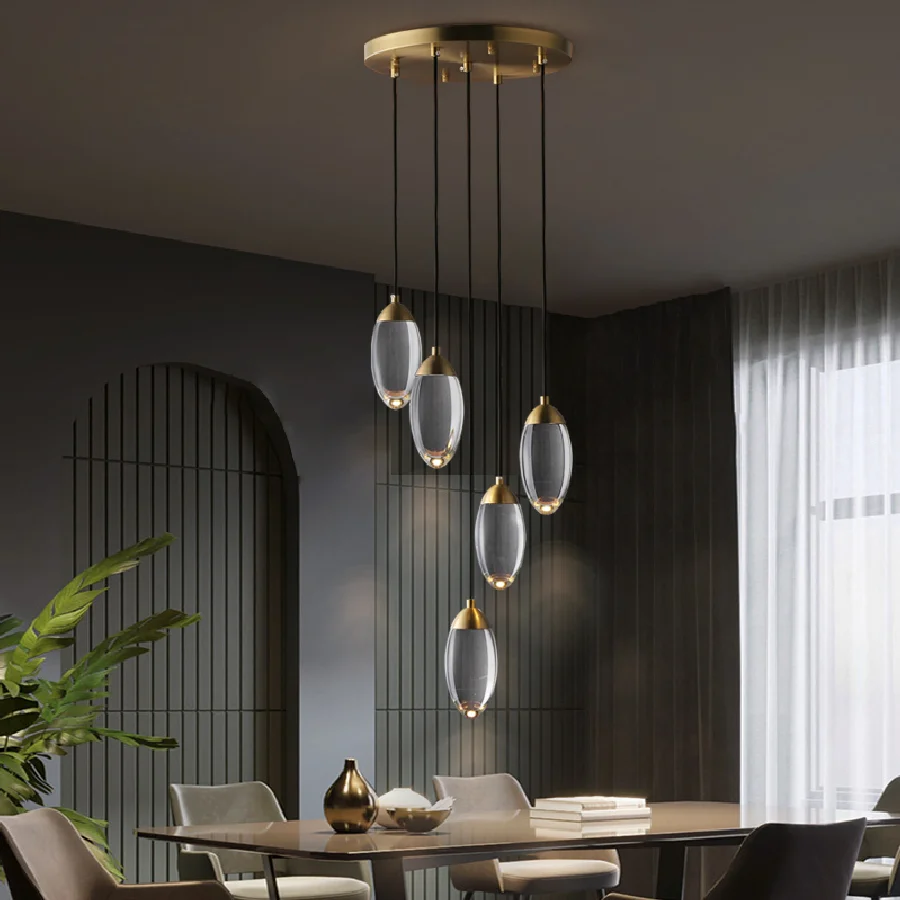 LED Luxury Crystal Chandelier Lighting Restaurant Dining Room Bar Modern Luminaire Creative Minimalist Copper Deco Hanging Lamp
LED Luxury Crystal Chandelier Lighting Restaurant Dining Room Bar Modern Luminaire Creative Minimalist Copper Deco Hanging Lamp