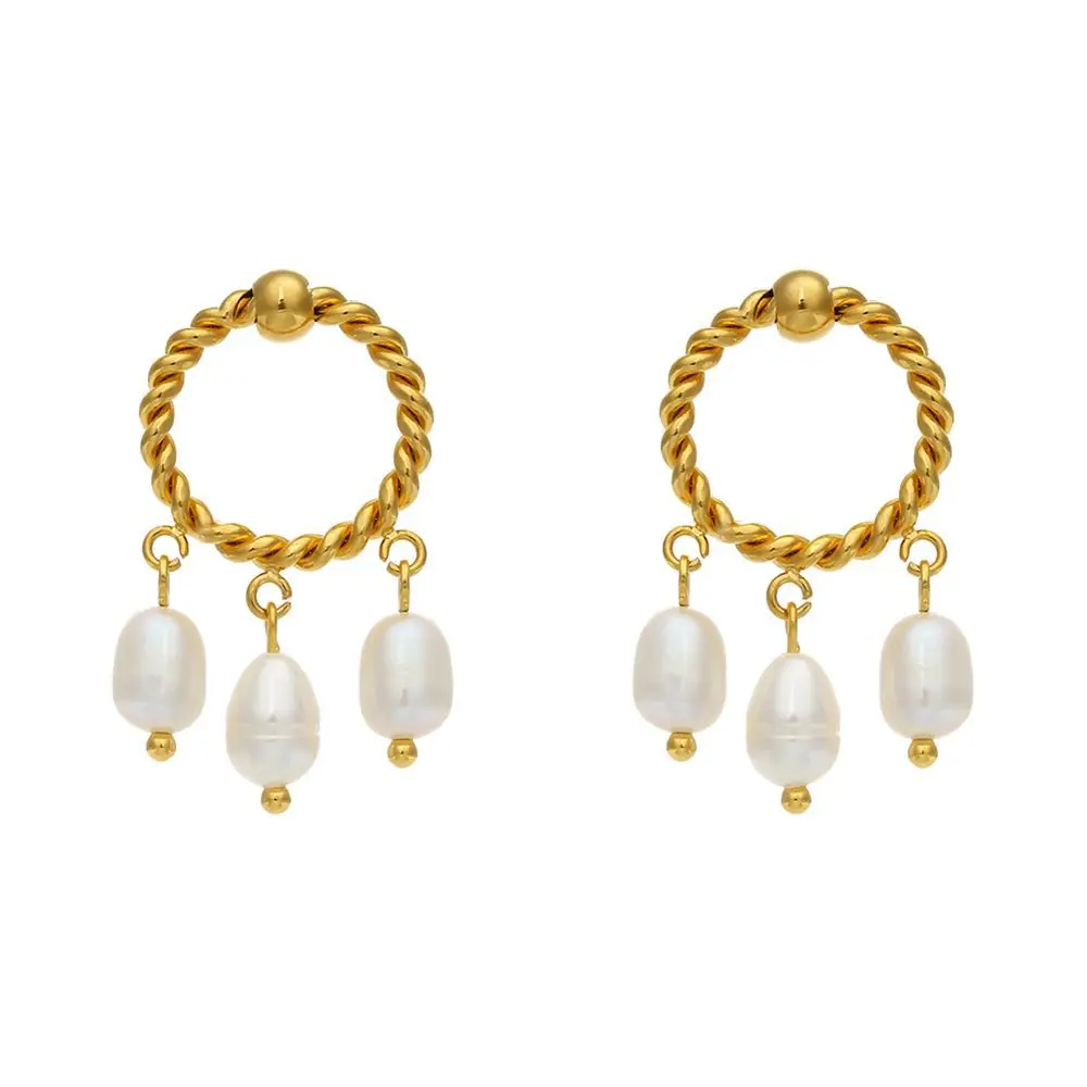 Europe and America Bohemia Baroque Fried Dough Twist Pearl Earrings Versatile Vintage Stainless Steel 18k Gold Plated Earrings
Europe and America Bohemia Baroque Fried Dough Twist Pearl Earrings Versatile Vintage Stainless Steel 18k Gold Plated Earrings