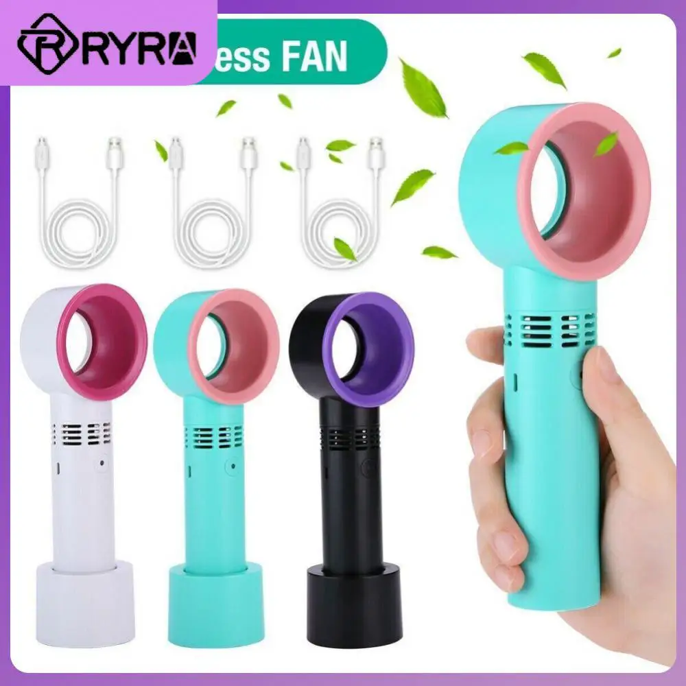 

Portable Electric Fans Silent Hand-held Fan Safe Three-speed Adjustable Bladeless Fan Air Cooling Fans Easy To Use Air Colder