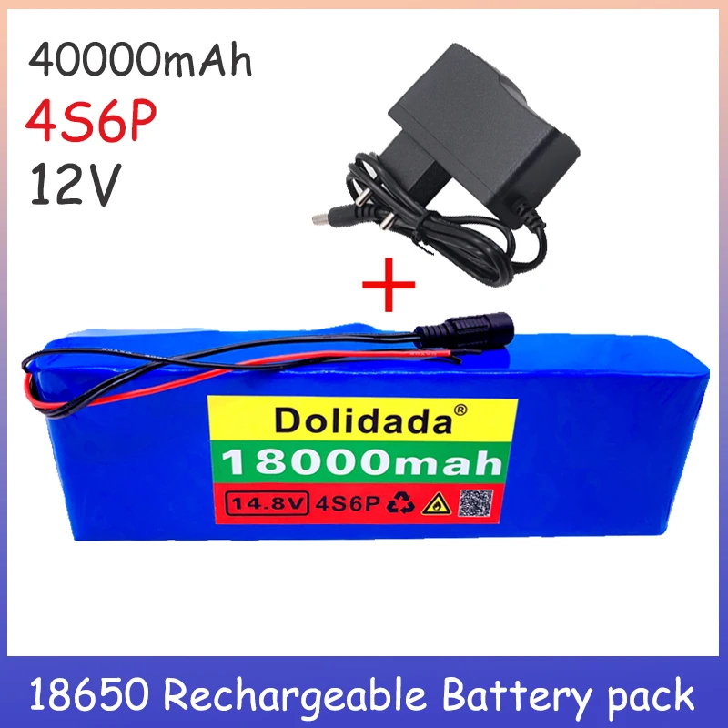 14.8V 18Ah 4S6P Battery Pack 18650 Li-ion Lithium Batteries for Night Fishing Lamp Heater Miner Amplifier with BMS 16.8V Charger
14.8V 18Ah 4S6P Battery Pack 18650 Li-ion Lithium Batteries for Night Fishing Lamp Heater Miner Amplifier with BMS 16.8V Charger
