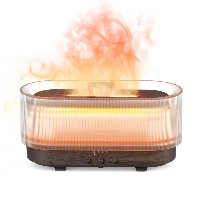 Essential Oil Diffuser, 300ml Cool Humidifier with Flame Light, 6 Colors Changed, Dark Wood Grain
Essential Oil Diffuser, 300ml Cool Humidifier with Flame Light, 6 Colors Changed, Dark Wood Grain