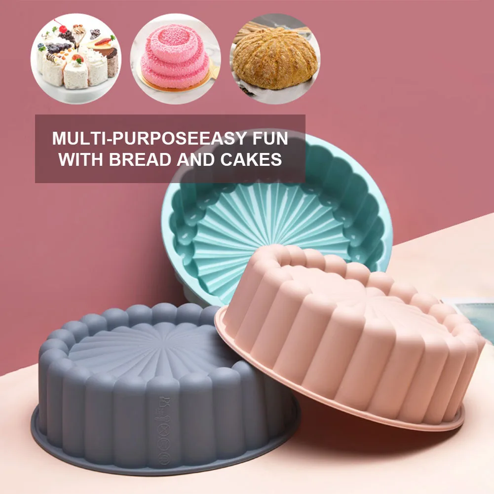 Round Silicone Cake Mold Heat Resistant Reusable Cake Pan Non-Stick Baking Mold for Cake Bread Kitchen Cooking Accessories
Round Silicone Cake Mold Heat Resistant Reusable Cake Pan Non-Stick Baking Mold for Cake Bread Kitchen Cooking Accessories