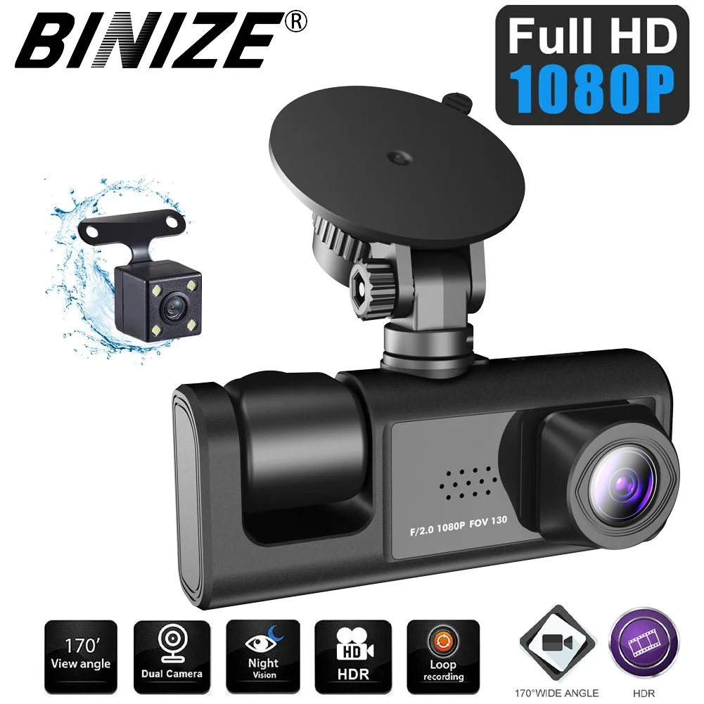 Binize Car Video Recorder 3 in 1 HD 1080P Dash Cam 3 Camera Car DVR Dashcam Rear View Camera with Rear lens Night Vision
Binize Car Video Recorder 3 in 1 HD 1080P Dash Cam 3 Camera Car DVR Dashcam Rear View Camera with Rear lens Night Vision