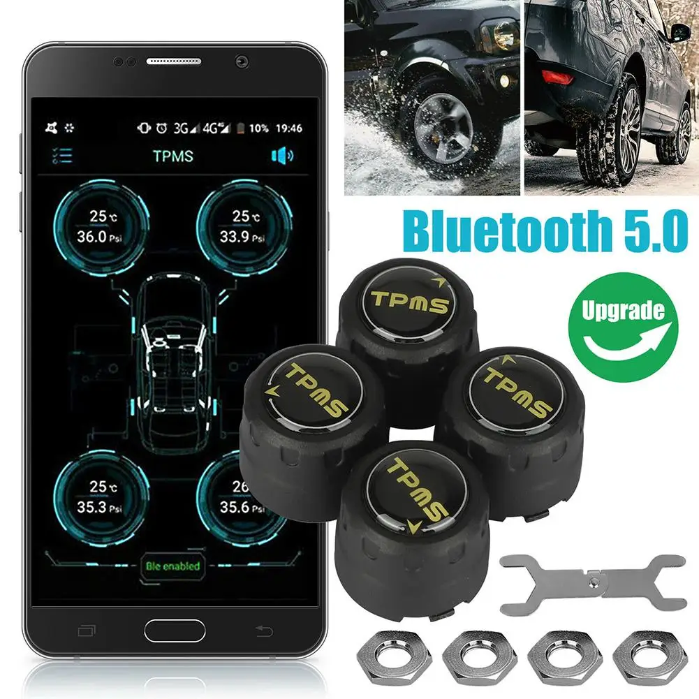 TPMS Bluetooth-compatible 5.0 Tyre Pressure Monitoring System Car Moto Alarm External Tires Pressure Sensors for Android IOS
TPMS Bluetooth-compatible 5.0 Tyre Pressure Monitoring System Car Moto Alarm External Tires Pressure Sensors for Android IOS