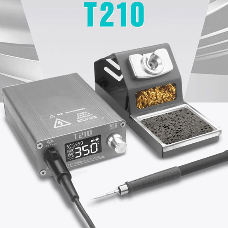 OSS T210 Electric iron Constant Temperature Welding station Adjustable temperature repair welding tool set Solder gun 75W
OSS T210 Electric iron Constant Temperature Welding station Adjustable temperature repair welding tool set Solder gun 75W