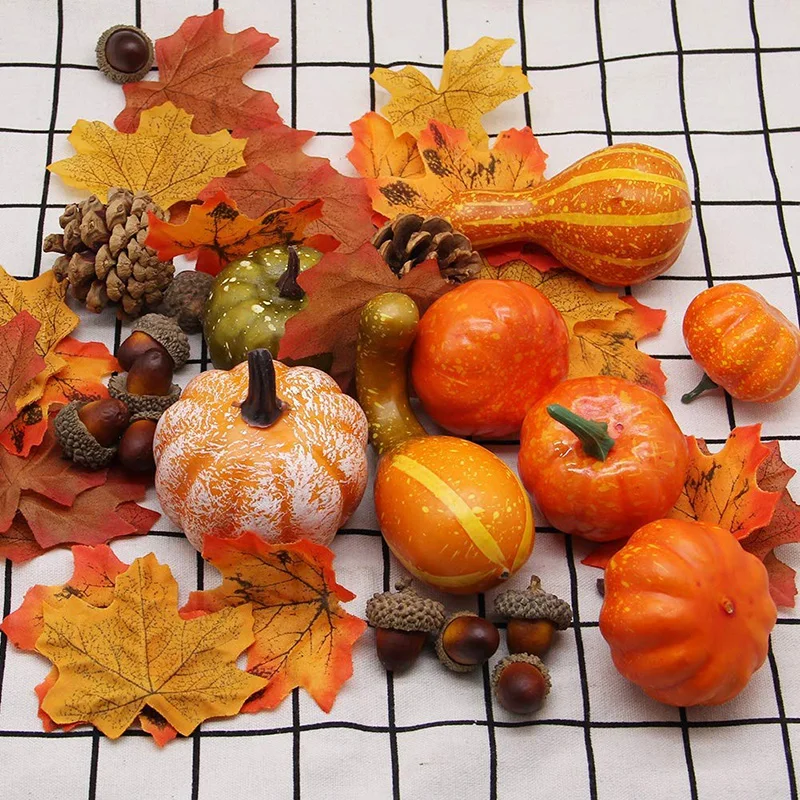 Fall Harvest Decor Props Artificial Mini Pumpkin Gourd Acorn Berries Maple Leaf Festival Faux Decoration Diy Craft Simulation
Fall Harvest Decor Props Artificial Mini Pumpkin Gourd Acorn Berries Maple Leaf Festival Faux Decoration Diy Craft Simulation