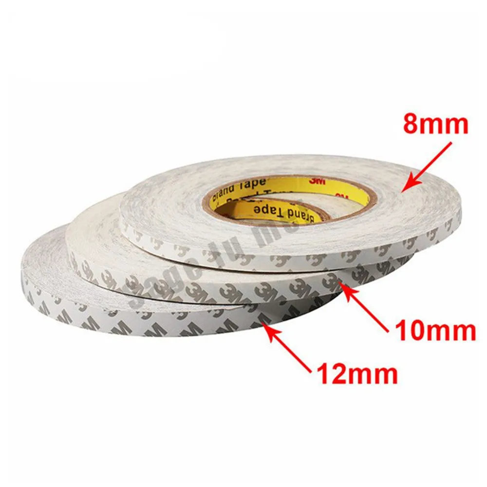 

50M/Roll 8mm 10mm 12mm 3M Adhesive Tape Double Sided Tape for ws2801 3528 5050 ws2811 Led strips