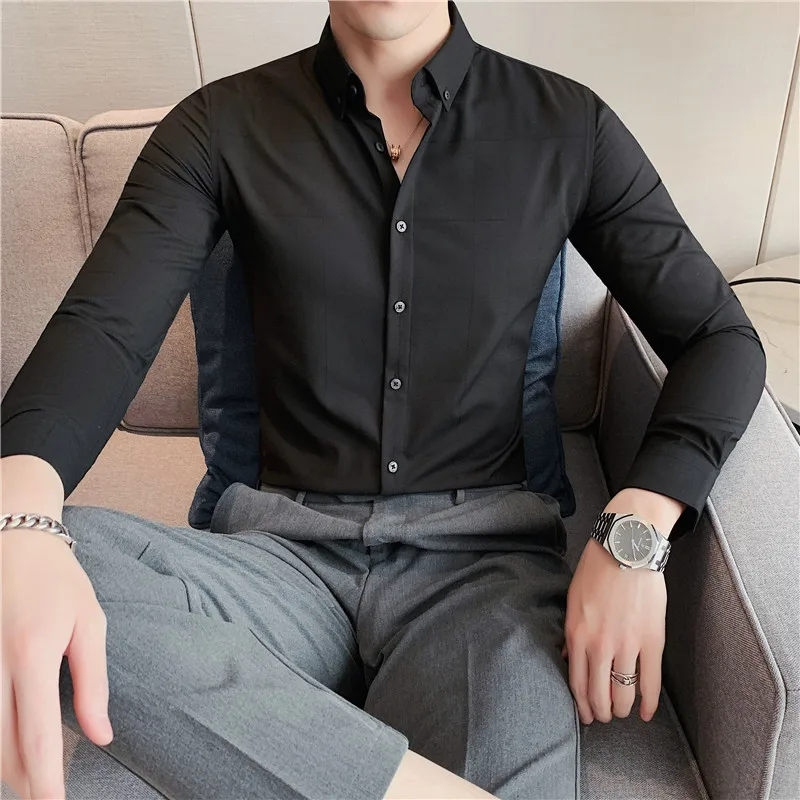New Spring Plaid Striped Business Shirt Men Buttons Turndown Collar Long Sleeve Smart Casual Mens Formal Shirts Plus Size 4XL-M
New Spring Plaid Striped Business Shirt Men Buttons Turndown Collar Long Sleeve Smart Casual Mens Formal Shirts Plus Size 4XL-M