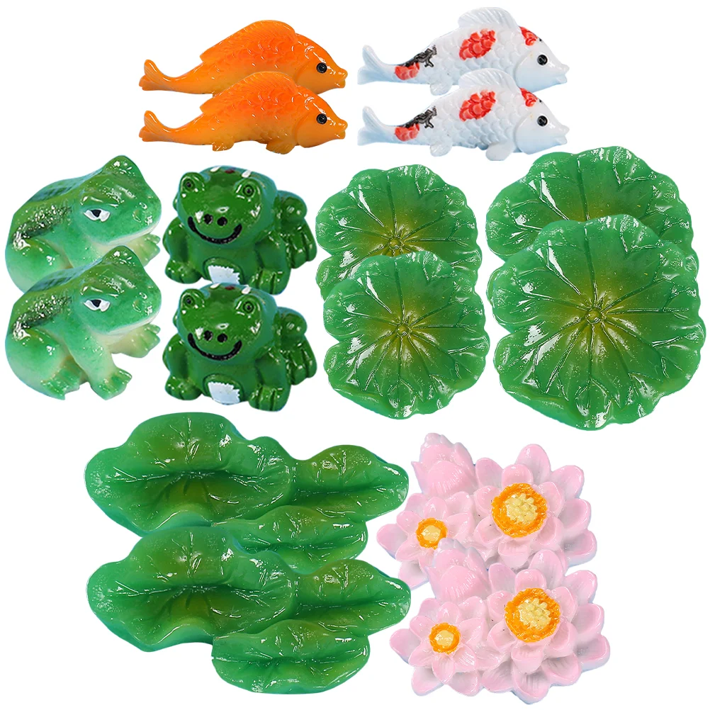 Lotus Mini Miniature Garden Goldfish Decorwater Tank Artificial Aquarium Pads Lily Decoration Resin Ornament Frog Figurines
Lotus Mini Miniature Garden Goldfish Decorwater Tank Artificial Aquarium Pads Lily Decoration Resin Ornament Frog Figurines