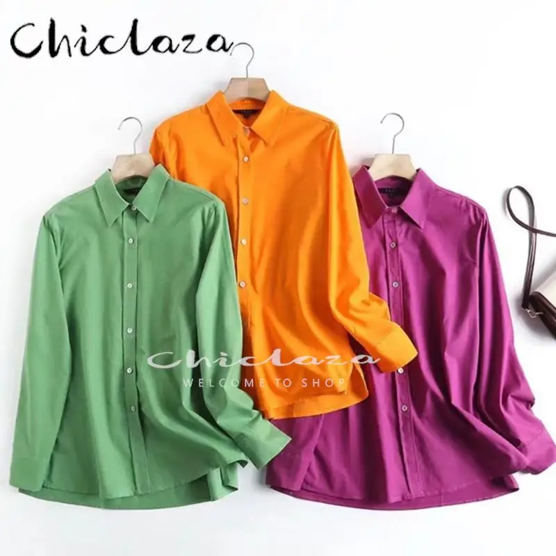 CHICLAZA 2022 Spring and Autumn Women Fashion Casual Cotton Linen Shirt Tops Female 3 Colors Loose Simple Office Blouse
CHICLAZA 2022 Spring and Autumn Women Fashion Casual Cotton Linen Shirt Tops Female 3 Colors Loose Simple Office Blouse